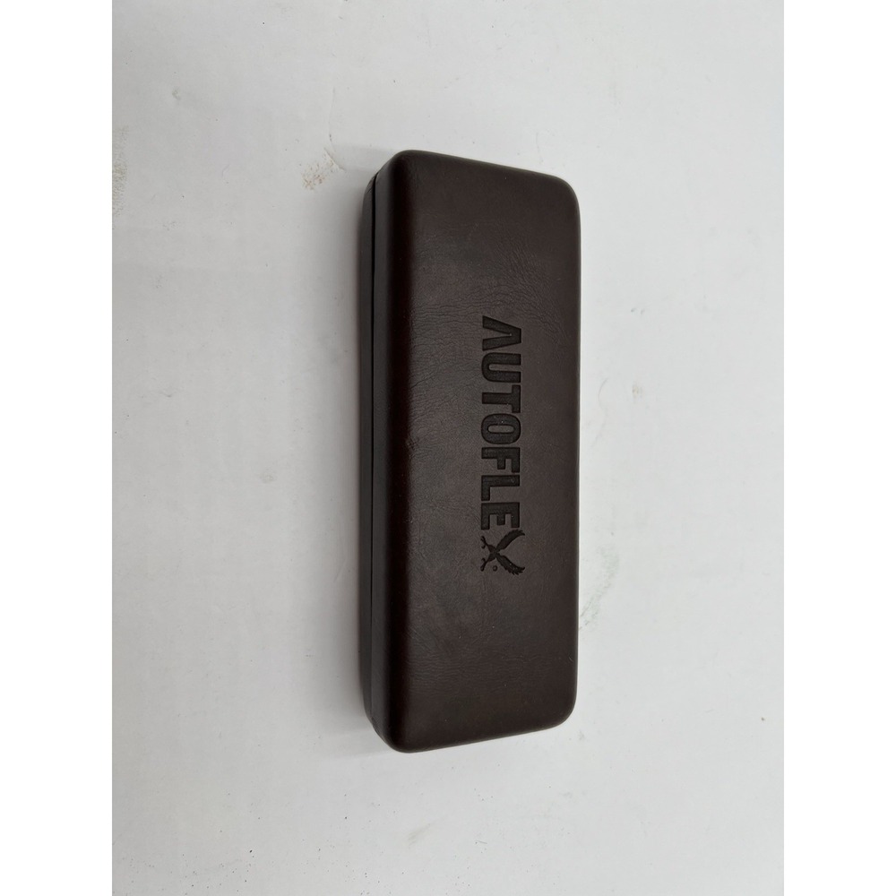 Vintage AutoFlex Flexon Marchon Hard Eyeglasses Case Brown Tan Interior Case